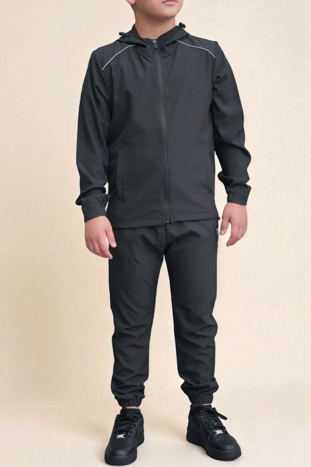 Asher Prime Tracksuit in Black