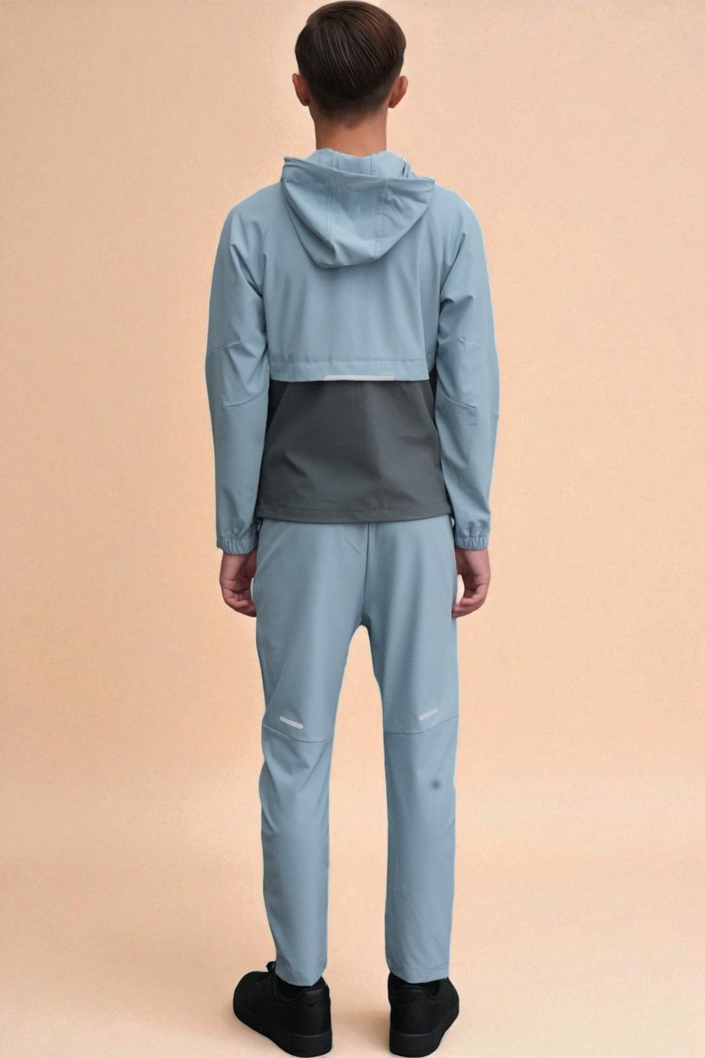 Noah Nylon Premium Tracksuit Blue and Dark grey