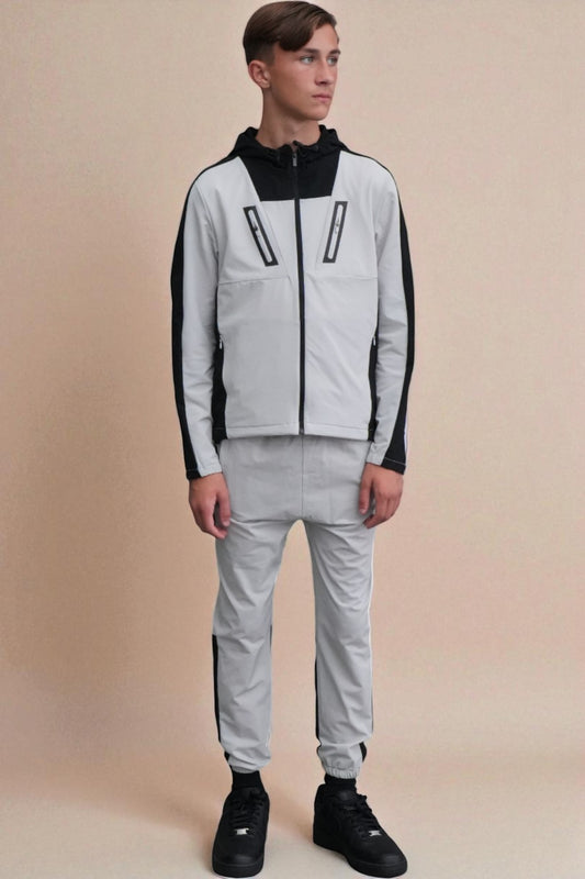 Leo Urban Tracksuit in Grey and Black