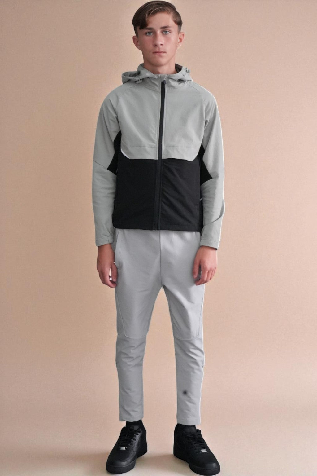 Cole Signature Tracksuit in Light Khaki and Black
