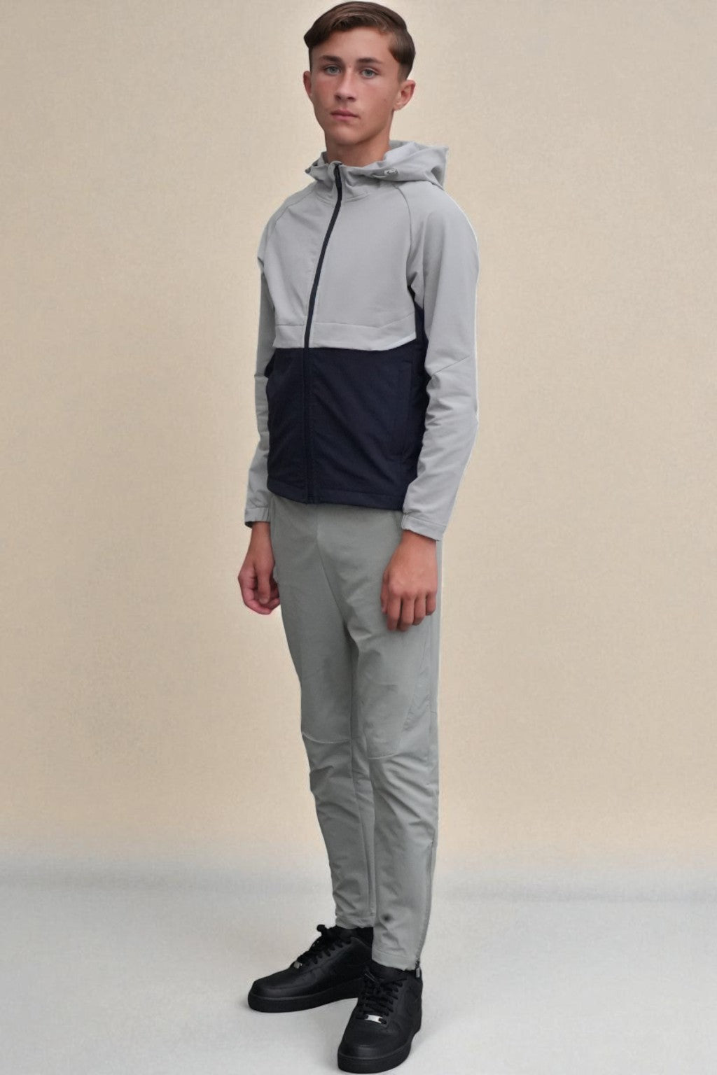 Cole-Signature-Tracksuit-in-Grey and Navy