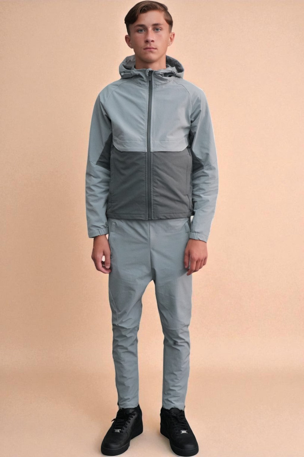 Cole-Signature-Tracksuit-in-Grey and Dark Grey