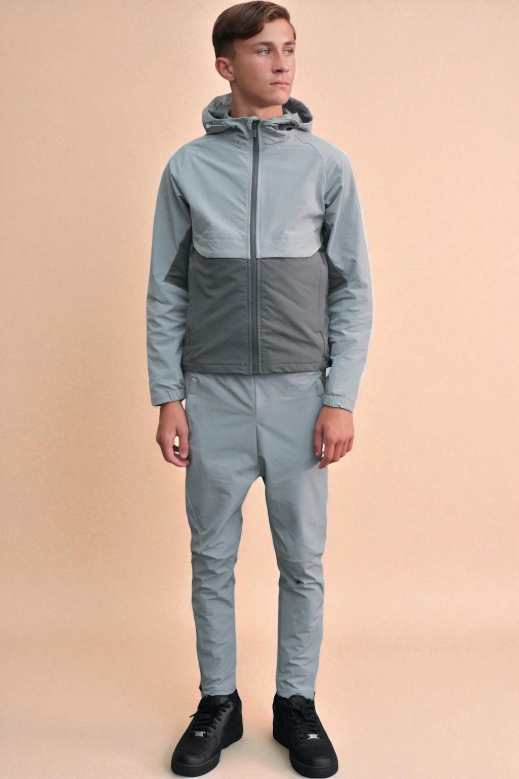 Cole-Signature-Tracksuit-in-Grey and Dark Grey