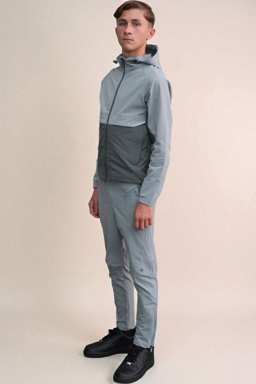 Cole-Signature-Tracksuit-in-Grey and Dark Grey