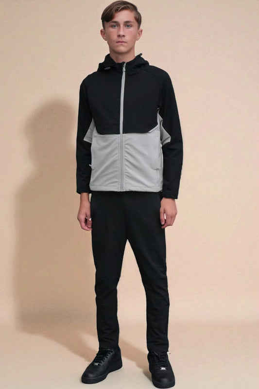 Cole Signature Tracksuit in Black and grey
